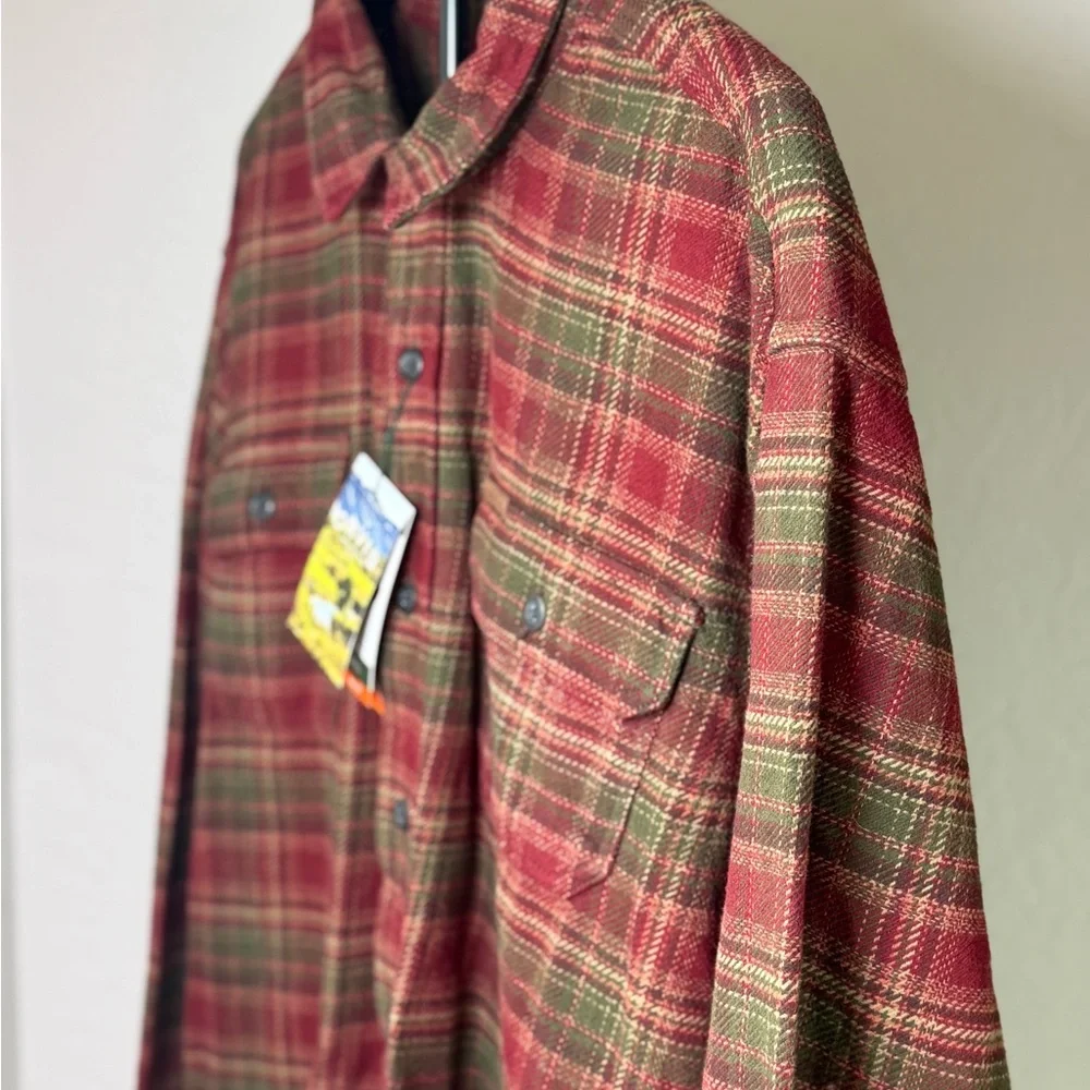 Orvis Plaid Flannel Shirt Jacket Shacket 100% Cotton Size XXL